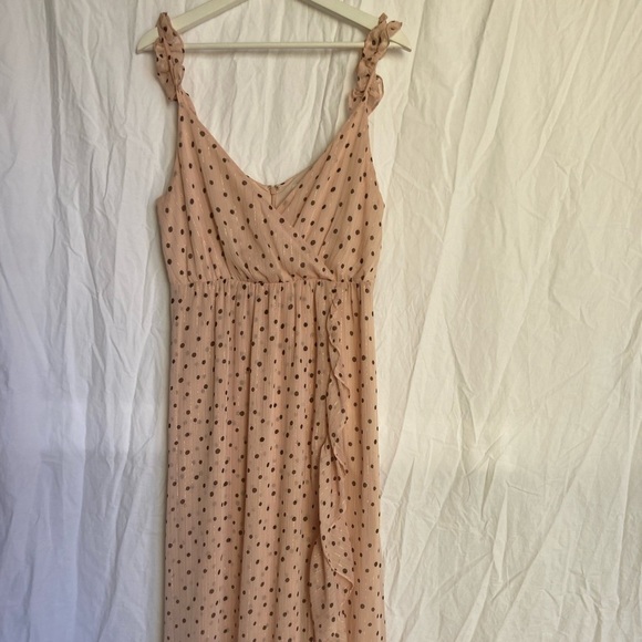 Madewell Ruffle-Strap Wrap Dress in Inkspot Dots Size 6 - Picture 4 of 13